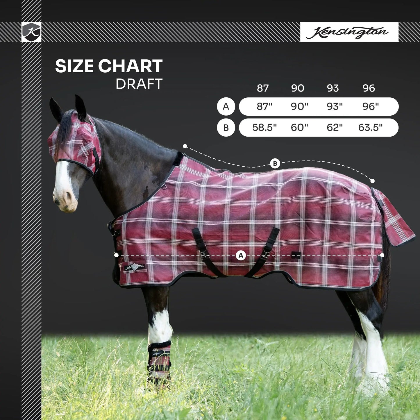 Draft Horse Protective Fly Sheet  - 73% UV Protection