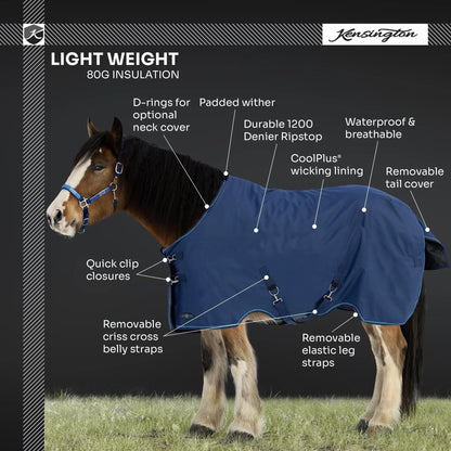 Draft Horse Lightweight 80g Winter Turnout Blanket - Waterproof & Breathable