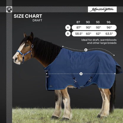 Draft Horse Lightweight 80g Winter Turnout Blanket - Waterproof & Breathable