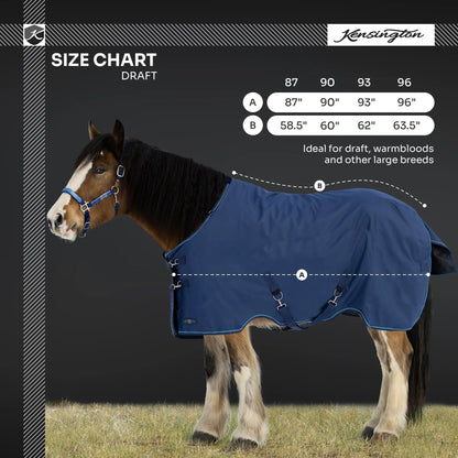 Draft Horse Midweight 180g Winter Turnout Blanket - Waterproof & Breathable