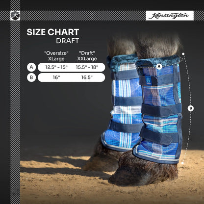 Draft Fly Boots with Fleece Trim - Set of 2 - 73% UV + Fly Protection