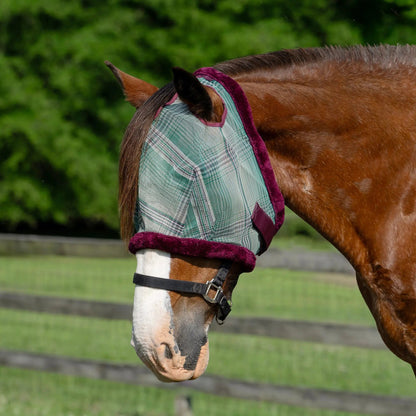 Draft Horse Fly Mask with Fleece Trim & 73% UV Protection
