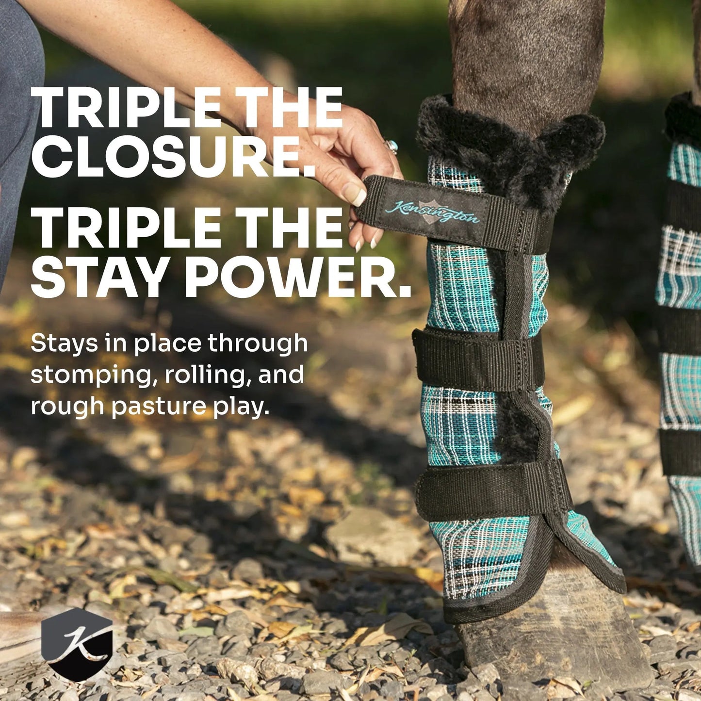 Draft Fly Boots with Fleece Trim - Set of 2 - 73% UV + Fly Protection