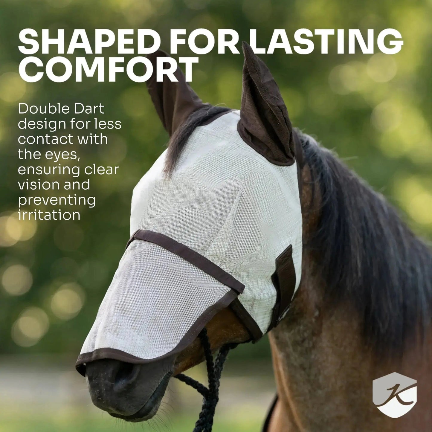 Draft Horse Fly Mask with 73% UV Protection