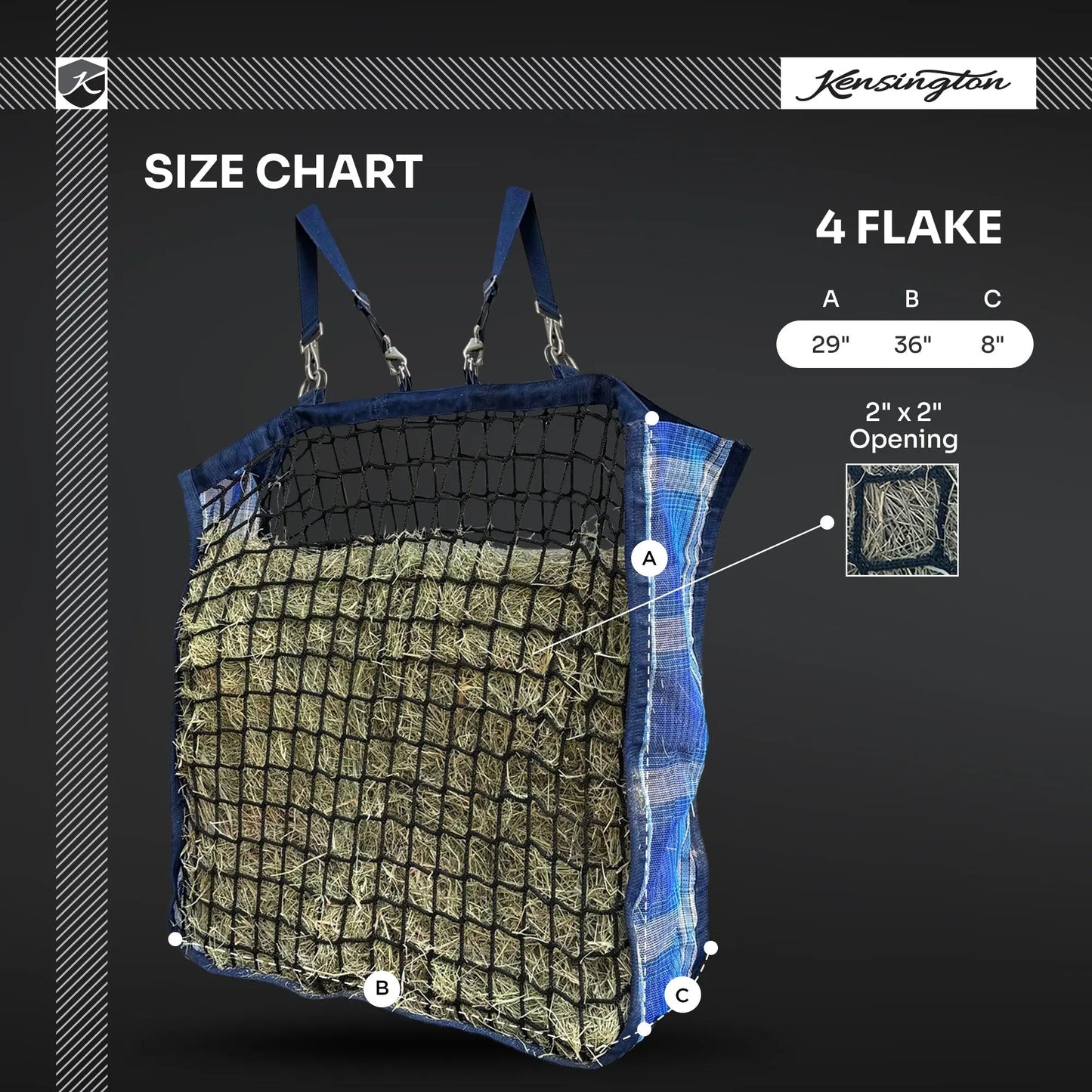Slow Feed Hay Bag - 4 Flake Capacity