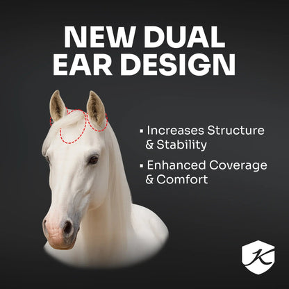 Draft Horse Fly Mask with 73% UV Protection