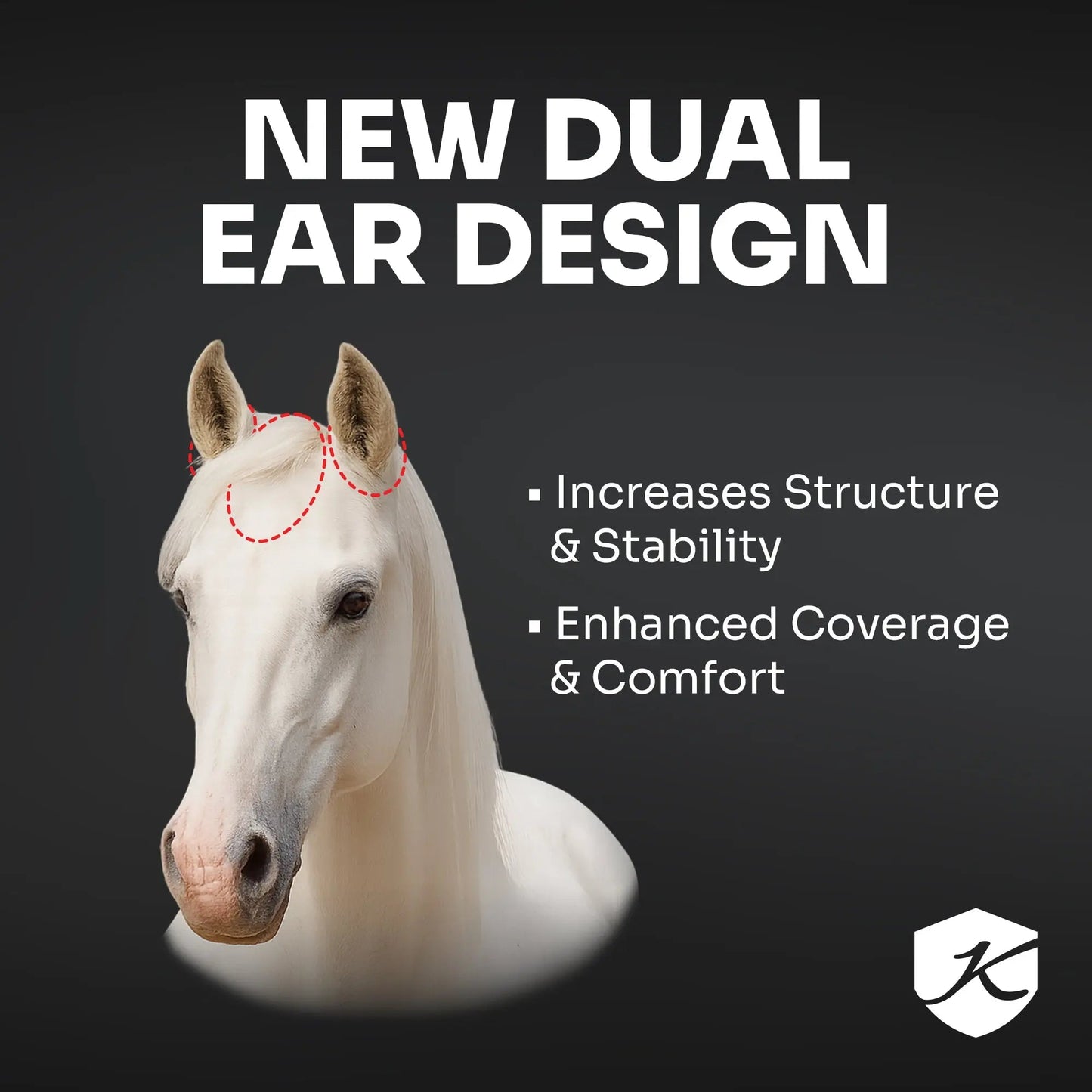 Draft Horse Fly Mask with Fleece Trim & 73% UV Protection